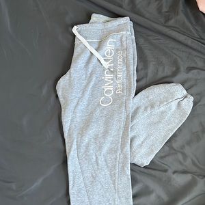 gray calvin klein performance sweatpants